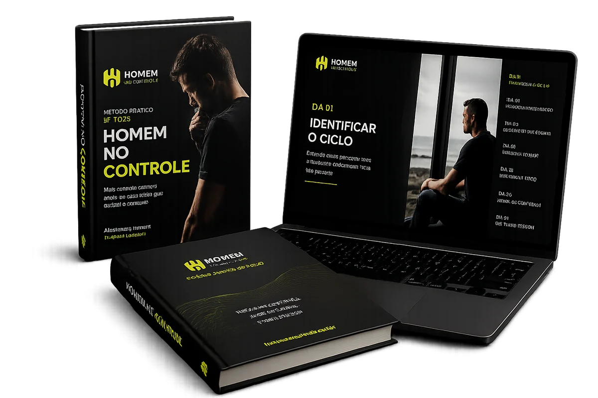 Mockup do produto digital Homem no Controle